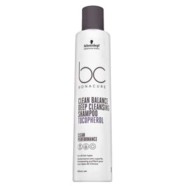 Schwarzkopf Professional BC Bonacure Clean Balance Deep Cleansing Shampoo Tocopherol mélytisztító sampon minden hajtípusra 250 ml