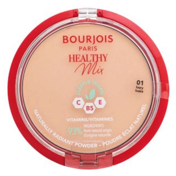 Bourjois Healthy Mix Clean & Vegan Powder púder matt hatású 01 Ivory 10 g