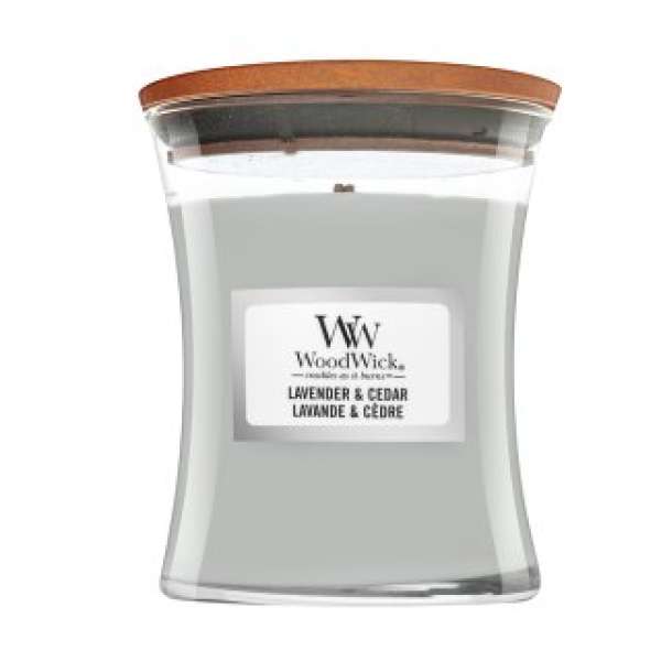 Woodwick Lavender & Cedar illatos gyertya 85 g