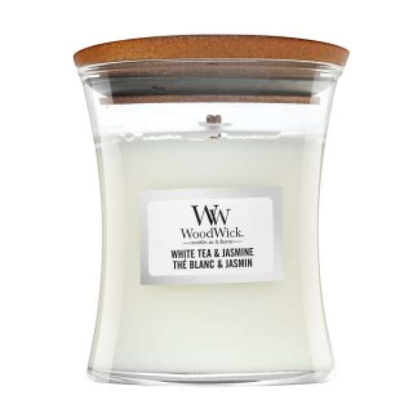 Woodwick White Tea & Jasmine illatos gyertya 85 g