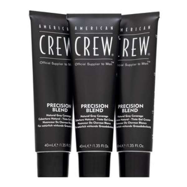 American Crew Precision Blend Natural Gray Coverage hajfesték férfiaknak Medium Natural 4-5 3 x 40 ml