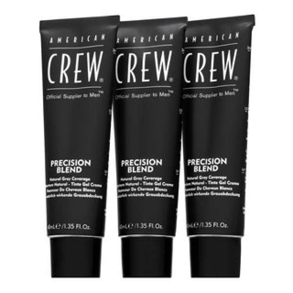 American Crew Precision Blend Natural Gray Coverage hajfesték férfiaknak Medium Ash 5-6 3 x 40 ml