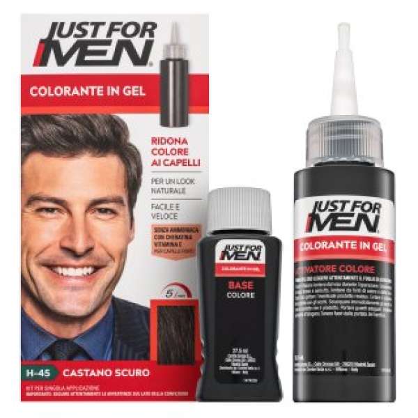 Just For Men Gel Color hajfesték férfiaknak H45 Dark Brown Black