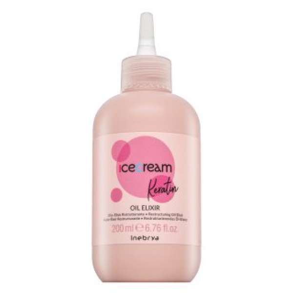 Inebrya Ice Cream Keratin Oil Elixir olajos szérum hajgöndörödés és rendezetlen hajszálak ellen 200 ml