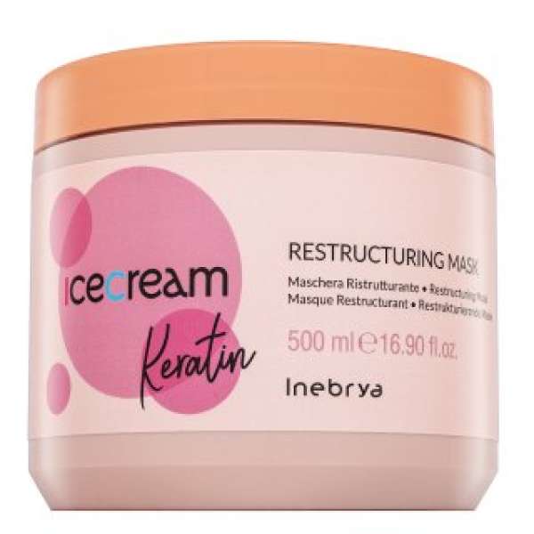Inebrya Ice Cream Keratin Restructuring Mask erősítő maszk keratinnal 500 ml