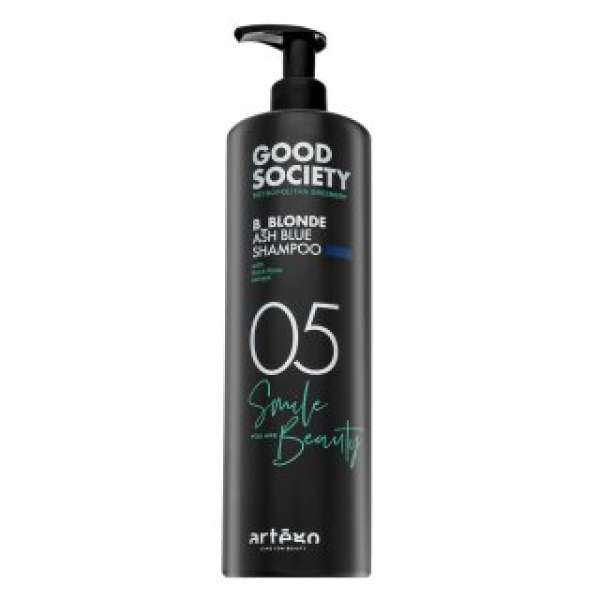 Artègo Good Society 05 B_Blonde Ash Blue Shampoo neutralizáló sampon platinaszőke és ősz hajra 1000 ml