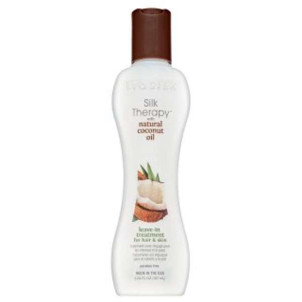 BioSilk Therapy with Natural Coconut Oil Leave-In Treatment öblítés nélküli ápolás töredezett hajvégekre 167 ml