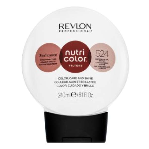 Revlon Professional Nutri Color Filters 3in1 Cream tápláló maszk színes pigmentekkel hajszín élénkítésére 524 Coppery Pearl Brown 240 ml