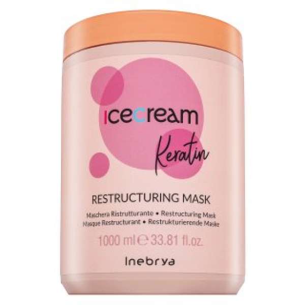Inebrya Ice Cream Keratin Restructuring Mask erősítő maszk keratinnal 1000 ml