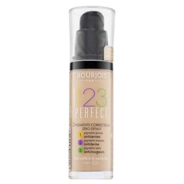 Bourjois 123 Perfect Foundation folyékony make-up az arcbőr hiányosságai ellen 51 Light Vanilla 30 ml