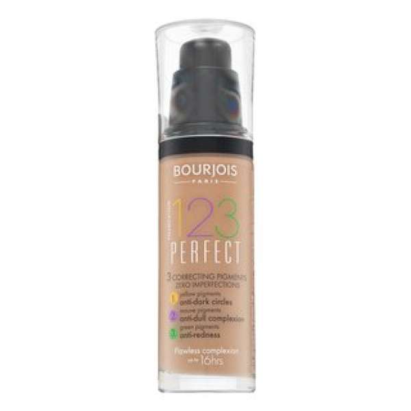 Bourjois 123 Perfect Foundation folyékony make-up az arcbőr hiányosságai ellen 54 Beige 30 ml