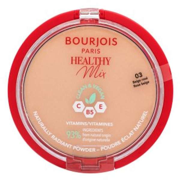 Bourjois Healthy Mix Clean & Vegan Powder púder matt hatású 03 Rose Beige 10 g
