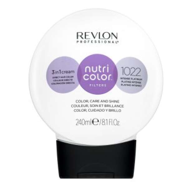Revlon Professional Nutri Color Filters 3in1 Cream tápláló maszk színes pigmentekkel hajszín élénkítésére 1022 Intense Platinum 240 ml