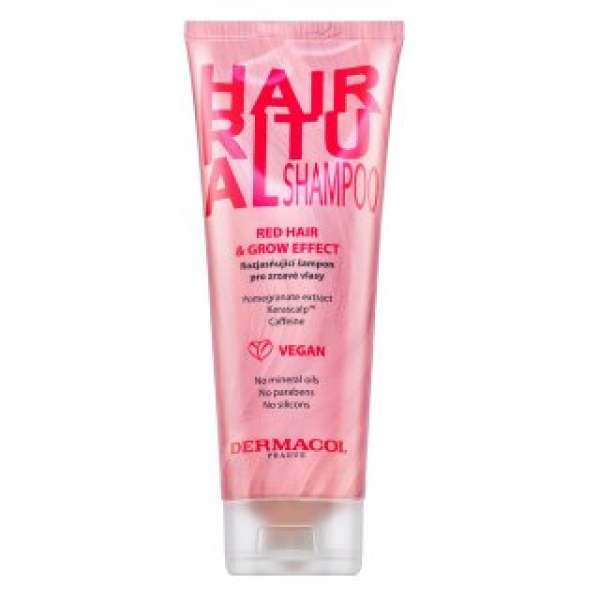 Dermacol Hair Ritual Red Hair & Grow Effect Shampoo ragyogó sampon a vörös árnyalatok újraélesztéséhez 250 ml