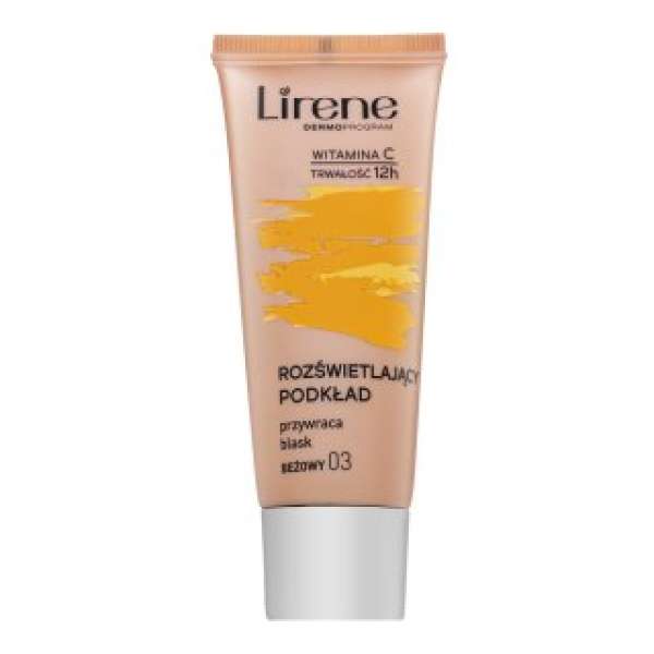Lirene Brightening Fluid with Vitamin C fluid make-up tónusegyesítő 03 Beige 30 ml