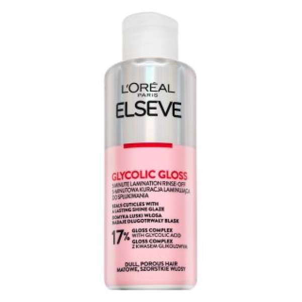 L´Oréal Paris Elseve Glycolic Gloss 5-Minutes Hair Laminating Treatment simító és megújító ápolás nagyon sérült hajra 200 ml