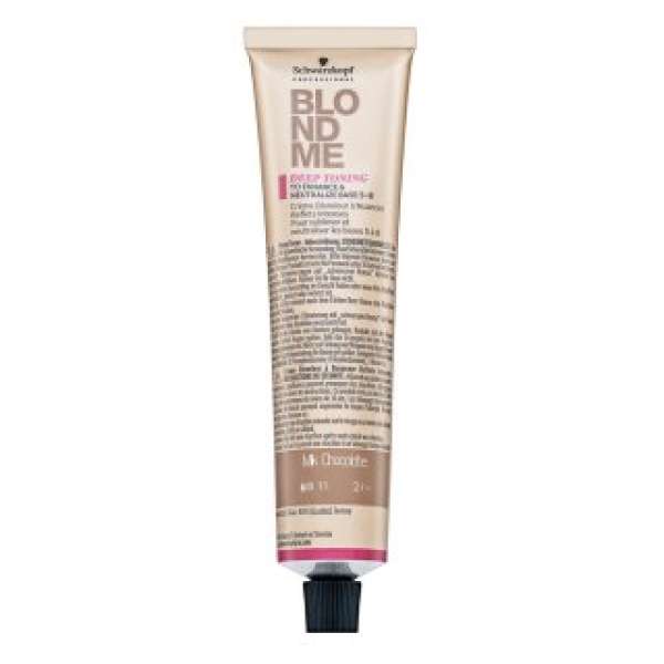 Schwarzkopf Professional BlondMe Bond Enforcing Blonde Toning tonizáló színes krém világos hajra Milk Chocolate 60 ml