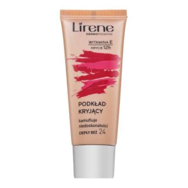 Lirene Vitamin E High-Coverage Liquid Foundation fluid make-up az arcbőr hiányosságai ellen 24 Beige 30 ml