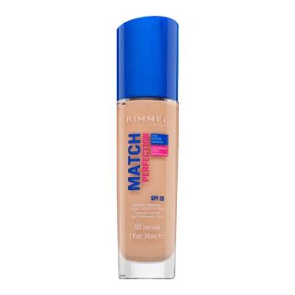 Rimmel London Match Perfection 24HR SPF20 Foundation folyékony make-up az egységes és világosabb arcbőrre 102 Light Nude 30 ml