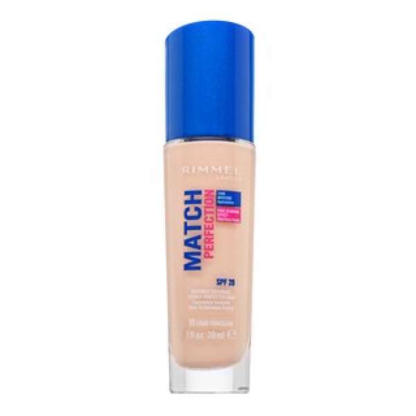 Rimmel London Match Perfection 24HR SPF20 Foundation folyékony make-up az egységes és világosabb arcbőrre 010 Porcelain 30 ml