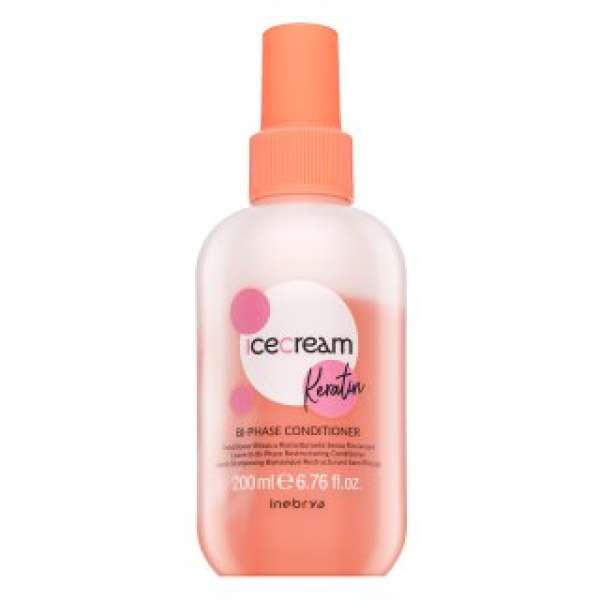 Inebrya Ice Cream Keratin Bi-Phase Conditioner öblítés nélküli kondicionáló keratinnal 200 ml