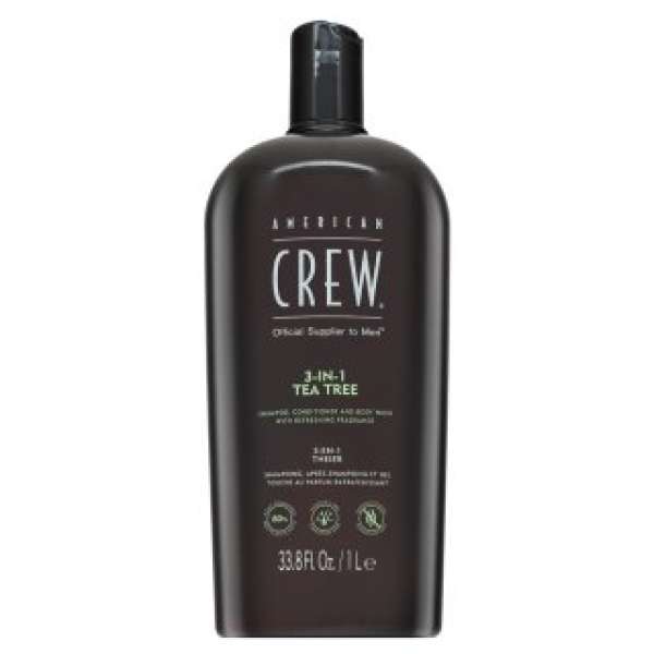 American Crew 3-in-1 Tea Tree sampon, kondicionáló és tusfürdő mindennapi használatra 1000 ml