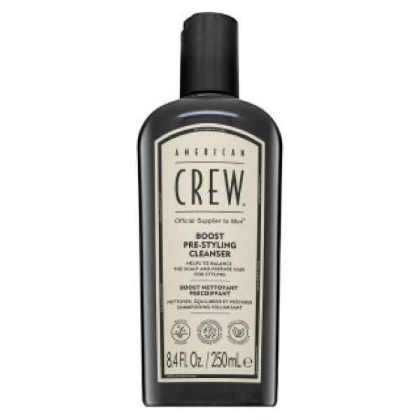 American Crew Boost Pre-Styling Cleanser erősítő sampon vékony szálú volumen nélküli hajra 250 ml