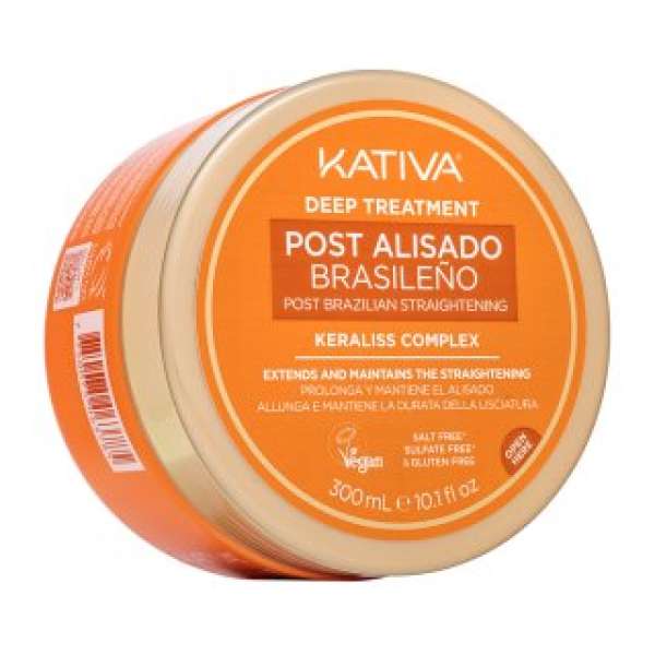 Kativa Post Brazilian Straightening Deep Treatment mélyen regeneráló maszk a haj keratinnal való egyenlítése után 300 ml