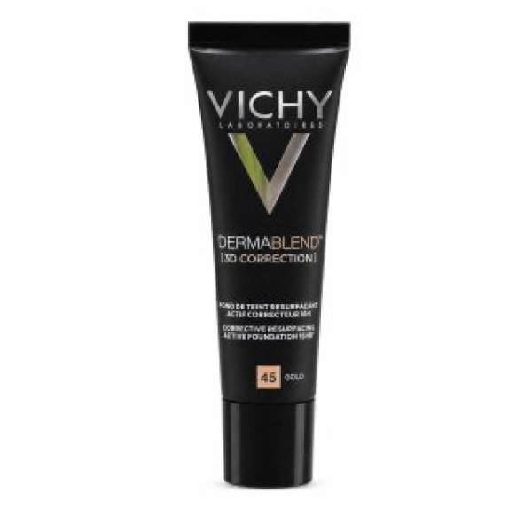 Vichy Dermablend 3D Correction hosszan tartó make-up az arcbőr hiányosságai ellen 45 Gold 30 ml