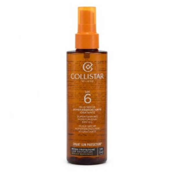 Collistar napolaj arcra és testre Supertanning Moisturizing Dry Oil SPF 6 200 ml