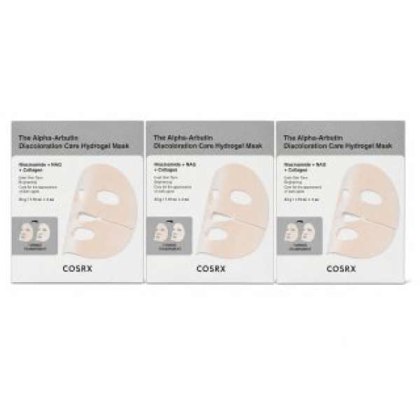 COSRX hidrogél maszk The Alpha-Arbutin Discoloration Care Hydrogel Mask 3 x 34 g