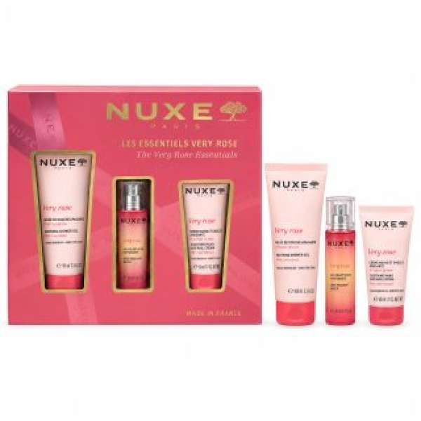 Nuxe The Very Rose Essentials arcápoló szett 100 ml + 50 ml + 30 ml