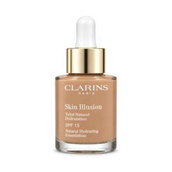 Clarins Skin Illusion Natural Hydrating Foundation folyékony make-up hidratáló hatású 114 Cappuccino 30 ml