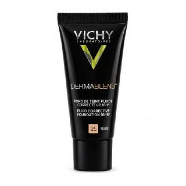 Vichy Dermablend Fluid Corrective Foundation 16HR folyékony make-up az arcbőr hiányosságai ellen 25 Nude 30 ml