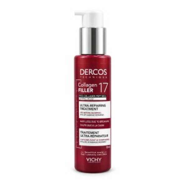 Vichy Dercos Collagen Filler 17 Ultra-Repairing Treatment sampon előtti ápolás a hajszálak erősítésére 150 ml