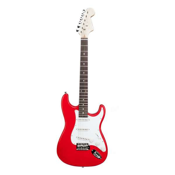 Elektromos gitár szett kezdőknek, ajándék erősítővel-piros