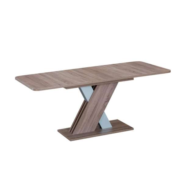 Exel bővíthető étkezőasztal, trüffel tölgy/alumíniumszürke