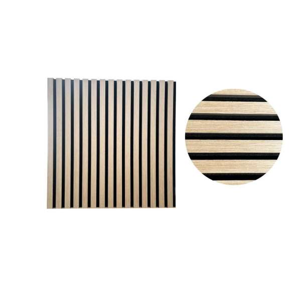 Band lamellás, akusztikus fali panel, 60x60 cm, tölgy