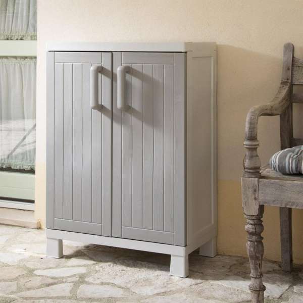 Woody mid alacsony műanyag szekrény