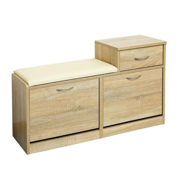 Junda cipőszekrény, fehérített tölgy