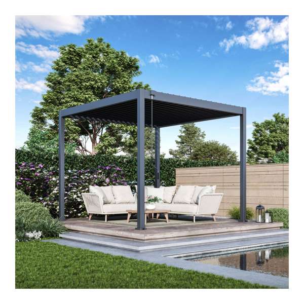 Bioklimatikus pergola acélból, U Design, 3x3 m