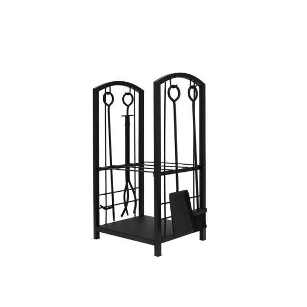 Fém fatároló kiegészítőkkel, 30 kg terhelhetőséggel, 30×40×73 cm, fekete színben