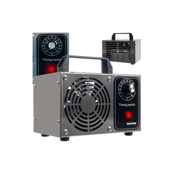 Baktérium és vírusölő ózongenerátor, fertőtlenítő, sterilizáló készülék, időkapcsolóval, acél házzal