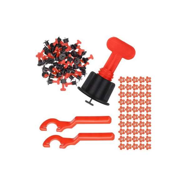 150 részes újrahasználható csempe-, burkolat-, és járólapszintező készlet, rögzítőszerszámokkal