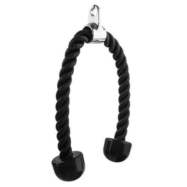 Csúszásmentes tricepsz edzőkötél, extra erős nylon szálakból, 200 kg-ig terhelhető, fekete