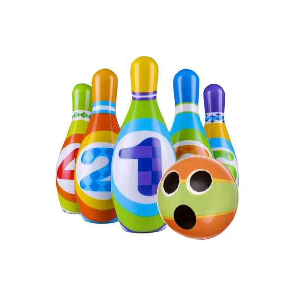 Gyerek bowling szett - nagy színes bowling bábuk és egy játékgolyó