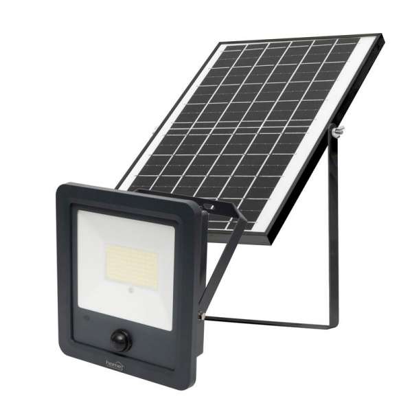 Home FLP1800SOLAR napelemes LED reflektor, 112 db SMD LED, 1800lm, mozgásérzékelő, IP65 védettség, szolárpanel, távirányítható