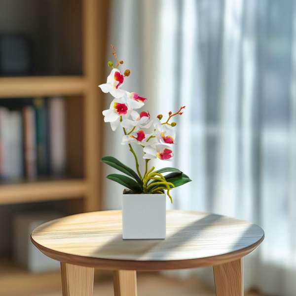 Műnövény dekoráció - orchidea - 3 féle - 37 cm