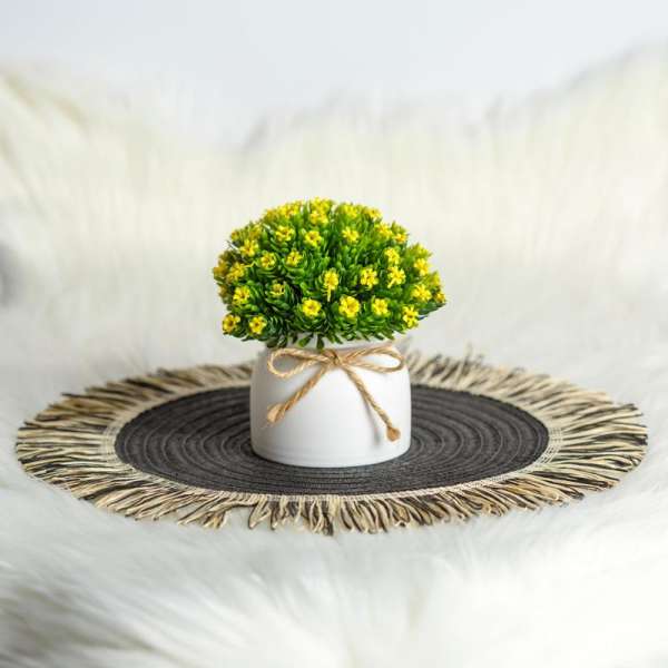 Műnövény dekoráció - apró virág - 3 féle - 18 x 8,5 cm