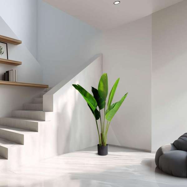 Műnövény dekoráció - banánlevél fa - zöld - 1,2 m